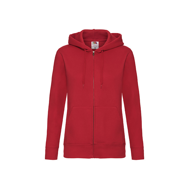 Felpa donna cappuccio e zip premium