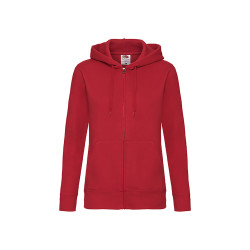 Felpa donna cappuccio e zip premium