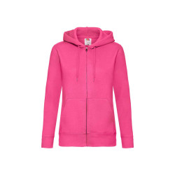 Felpa donna cappuccio e zip premium