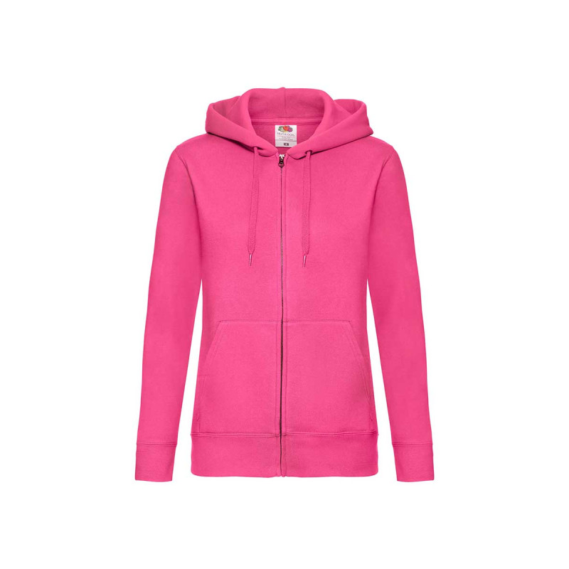Felpa donna cappuccio e zip premium