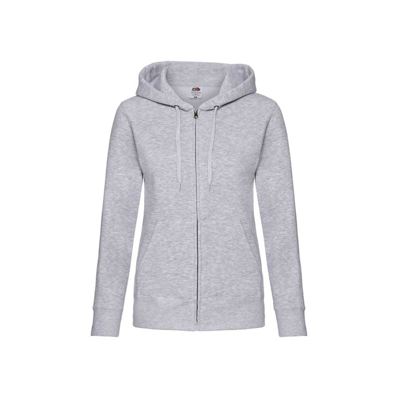 Felpa donna cappuccio e zip premium
