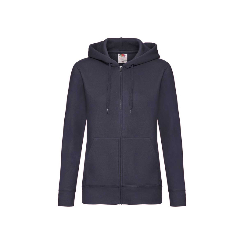 Felpa donna cappuccio e zip premium