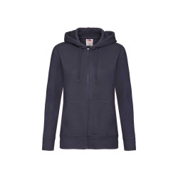 Felpa donna cappuccio e zip premium