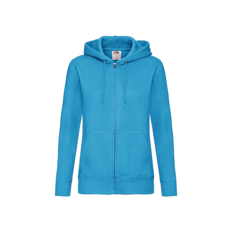 Felpa donna cappuccio e zip premium