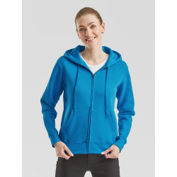 Felpa donna cappuccio e zip premium