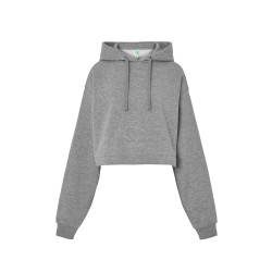 Felpa donna cappuccio regular cropped