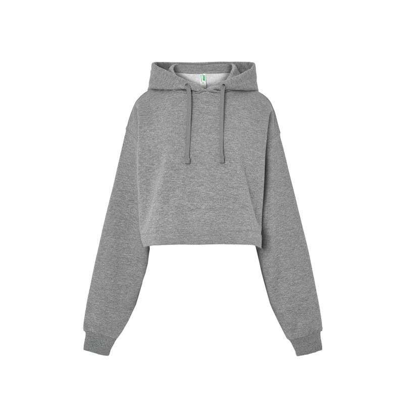 Felpa donna cappuccio regular cropped