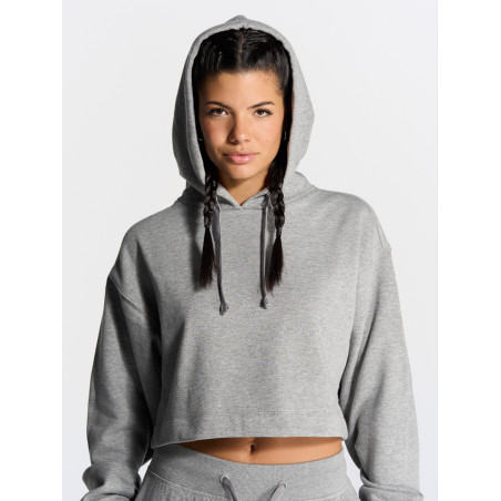 Felpa donna cappuccio regular cropped