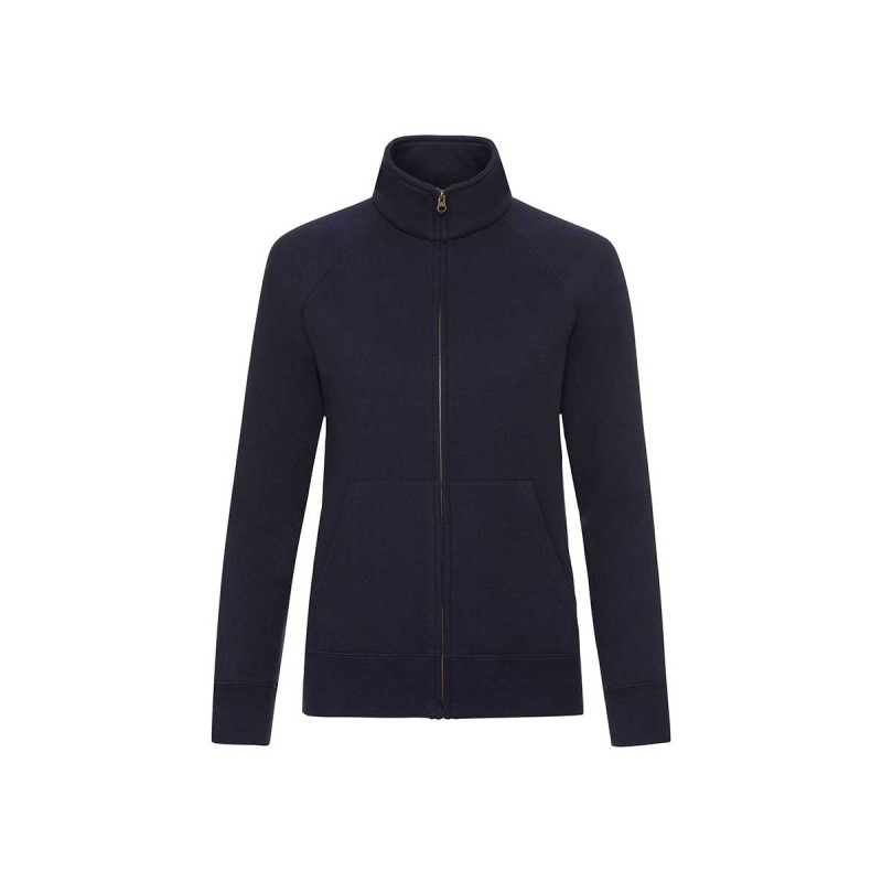 Felpa donna zip intera premium