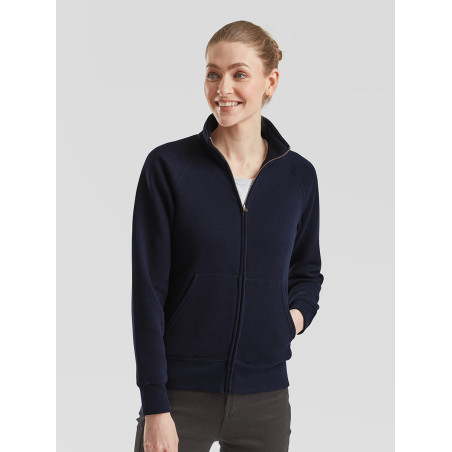 Felpa donna zip intera premium