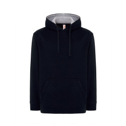 Felpa unisex cappuccio ocean contrast