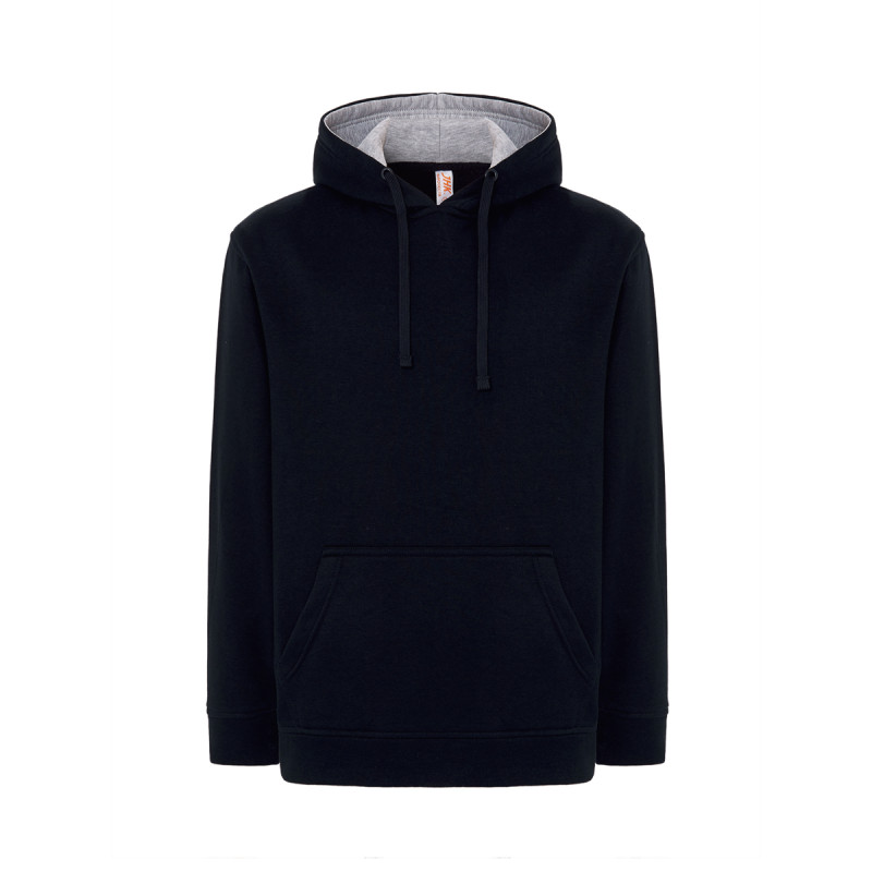 Felpa unisex cappuccio ocean contrast
