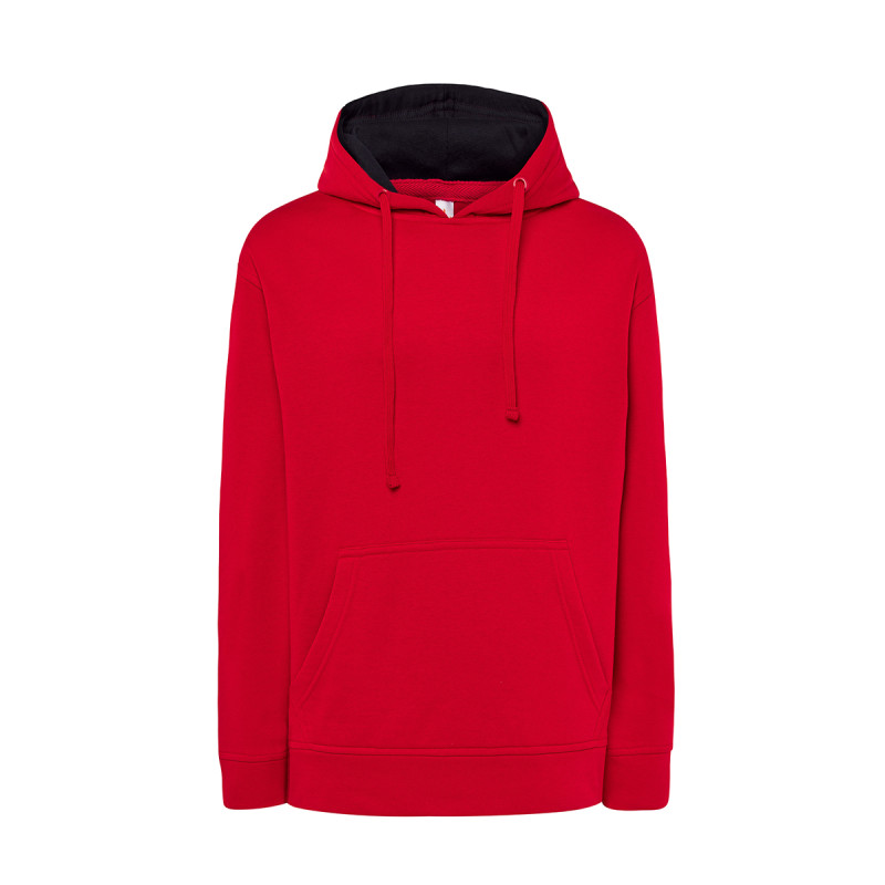 Felpa unisex cappuccio ocean contrast