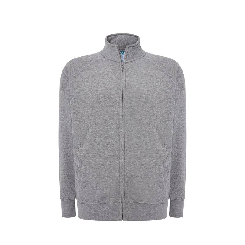 Felpa unisex zip intera leggera french terry