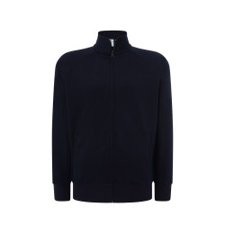 Felpa unisex zip intera leggera french terry