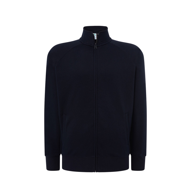 Felpa unisex zip intera leggera french terry