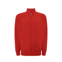 Felpa unisex zip intera leggera french terry