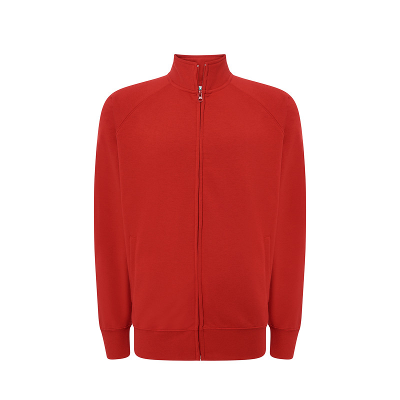 Felpa unisex zip intera leggera french terry
