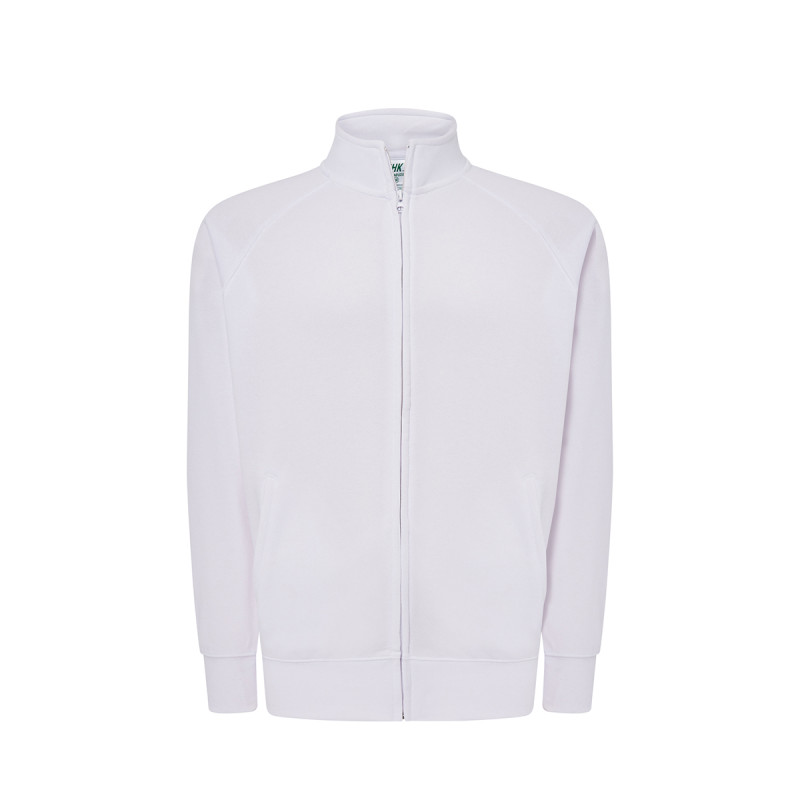 Felpa unisex zip intera leggera french terry
