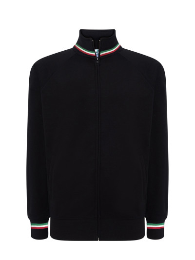Felpa unisex zip intera premium italia