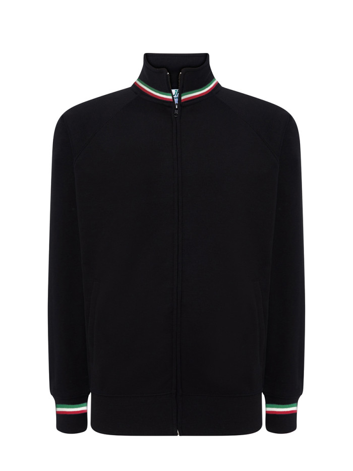 Felpa unisex zip intera premium italia