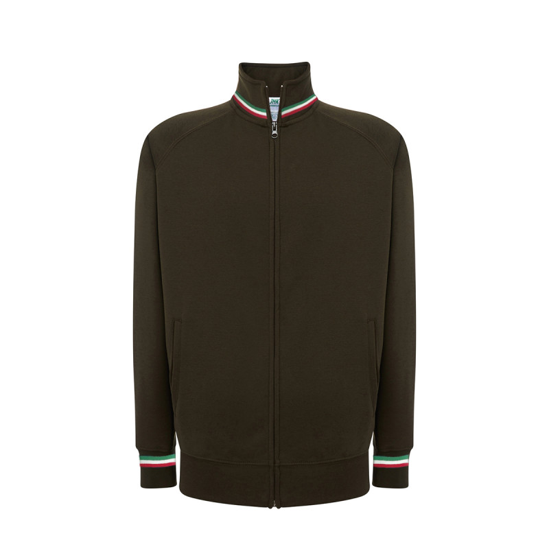 Felpa unisex zip intera premium italia