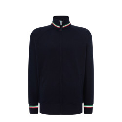 Felpa unisex zip intera premium italia