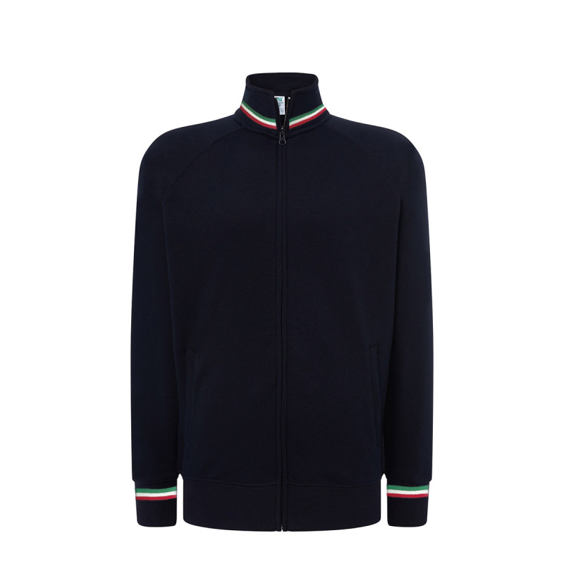Felpa unisex zip intera premium italia