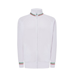 Felpa unisex zip intera premium italia