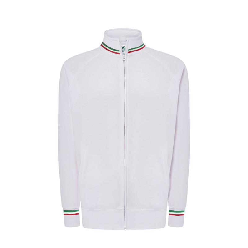 Felpa unisex zip intera premium italia