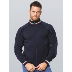 Felpa unisex zip intera premium italia