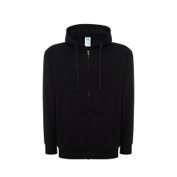 Felpa uomo cappuccio e zip leggera french terry