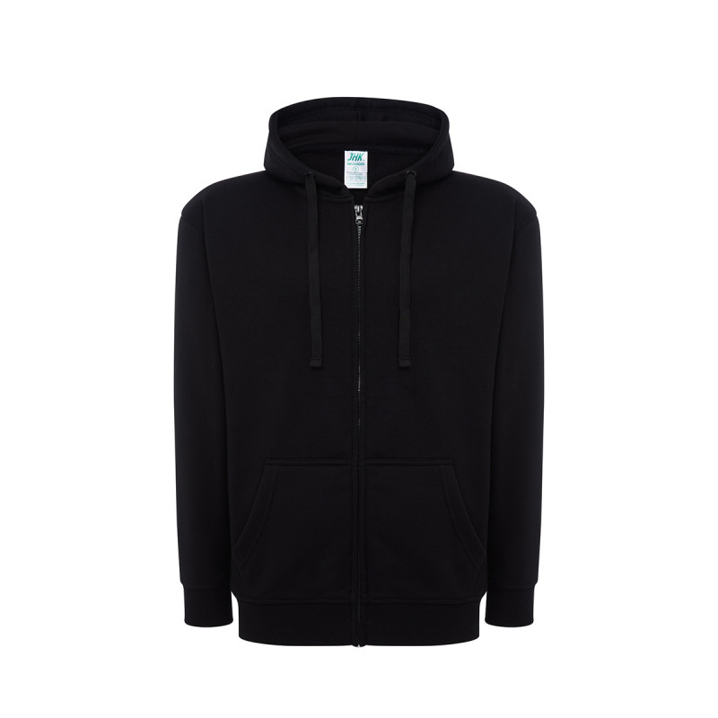 Felpa uomo cappuccio e zip leggera french terry