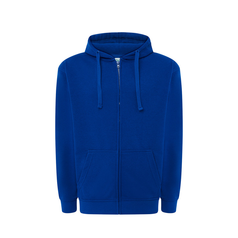 Felpa uomo cappuccio e zip leggera french terry