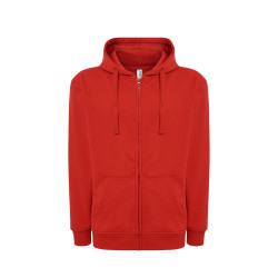 Felpa uomo cappuccio e zip leggera french terry