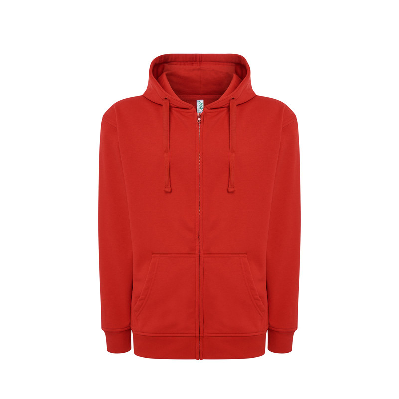 Felpa uomo cappuccio e zip leggera french terry