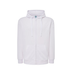 Felpa uomo cappuccio e zip leggera french terry