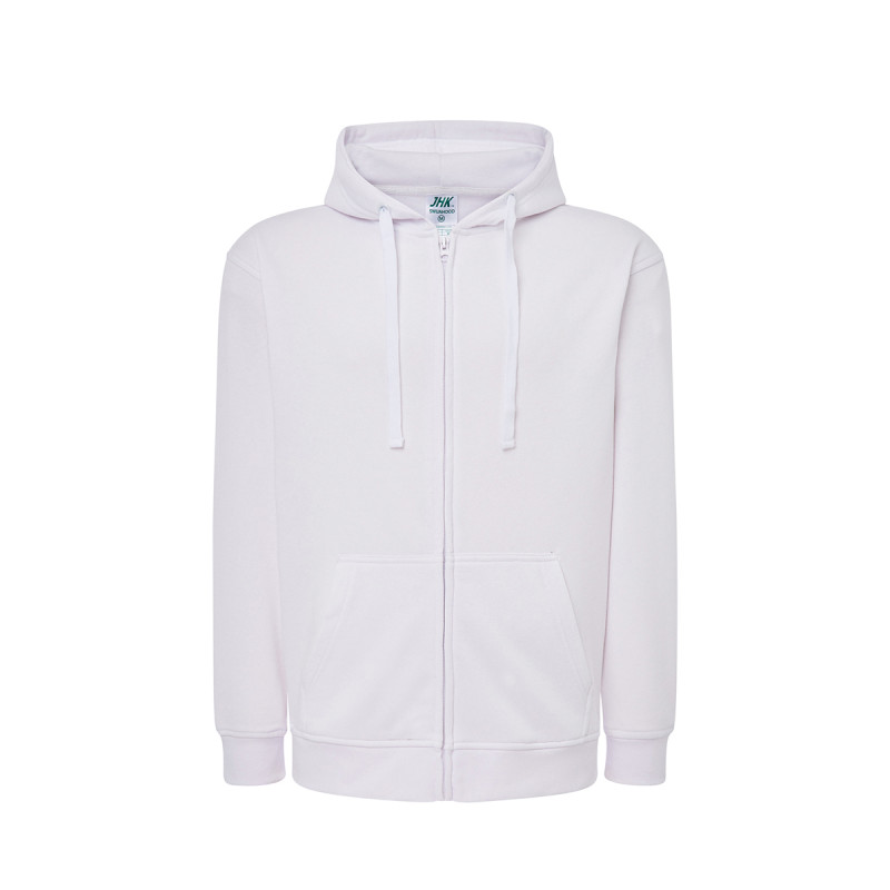 Felpa uomo cappuccio e zip leggera french terry