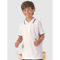 Polo bambino manica corta regular contrast