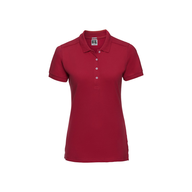 Polo donna manica corta stretch