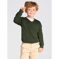 Pullover bambino collo a v