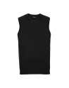 Pullover unisex smanicato collo a v