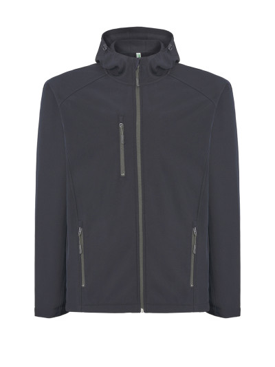 Softshell uomo con cappuccio