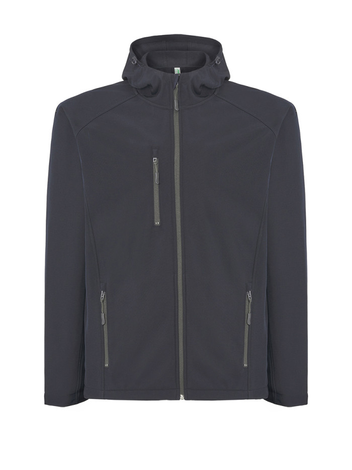 Softshell uomo con cappuccio