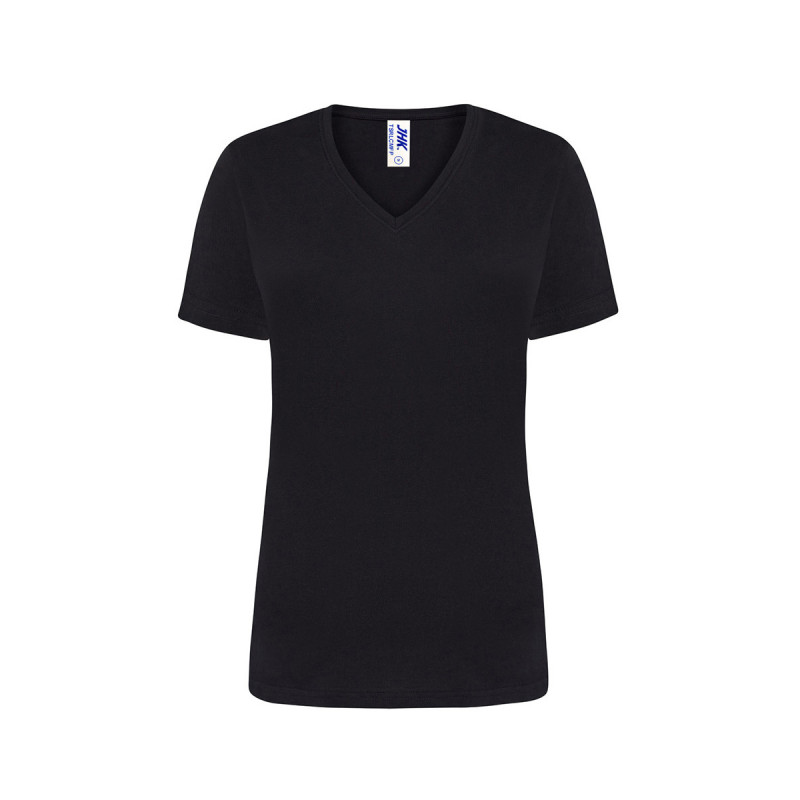 T-shirt donna manica corta collo a v regular