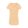 T-shirt donna manica corta collo a v urban slub