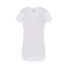 T-shirt donna manica corta collo a v urban slub