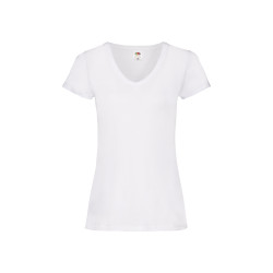 T-shirt donna manica corta collo a v valueweight