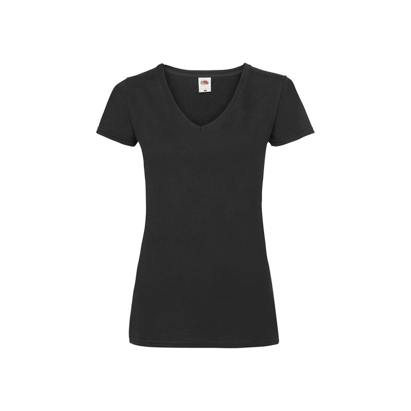 T-shirt donna manica corta collo a v valueweight