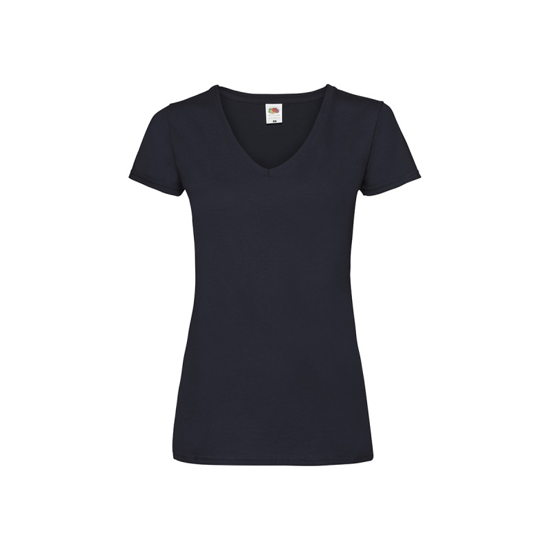 T-shirt donna manica corta collo a v valueweight